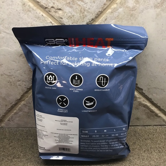 🆕 32 Degrees Heat Men's 2-Pack Sleep Pants (Black/Charcoal) - Picture 4 of 5